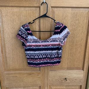 Charlotte Russe Aztec Pattern Crop Top